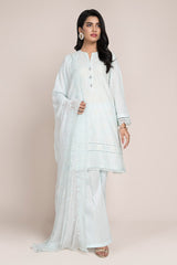 Dyed & Embroidered 3 Pcs Suit