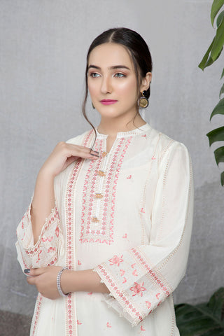 Dyed & Embroidered 3 Pcs Suit