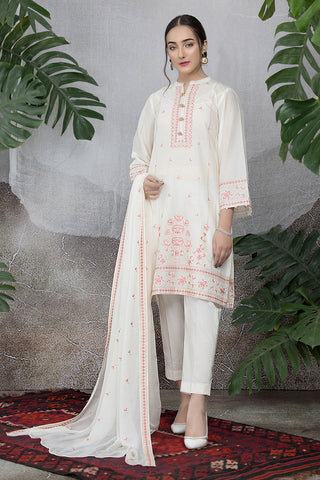 Dyed & Embroidered 3 Pcs Suit