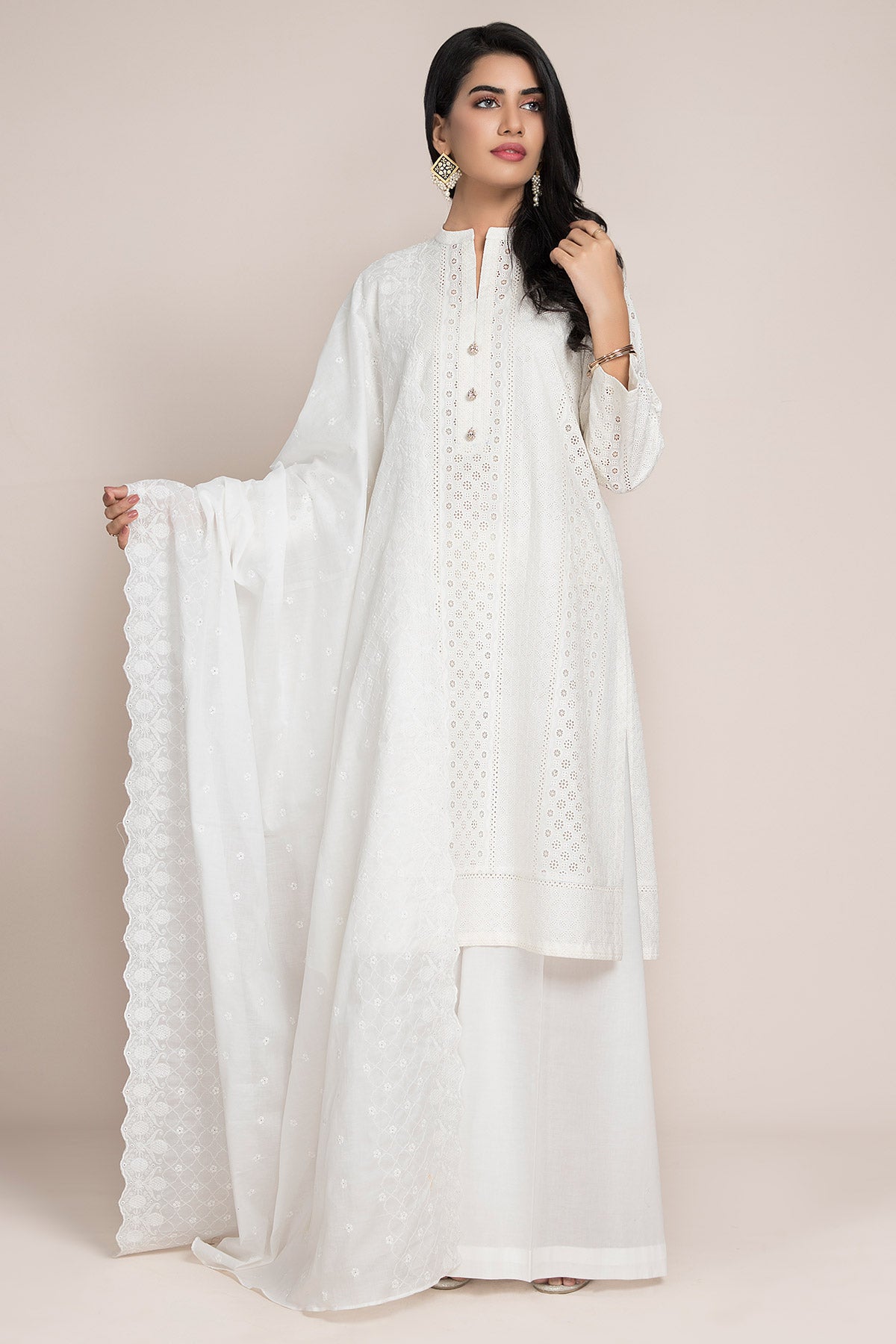 Dyed & Embroidered Dupatta