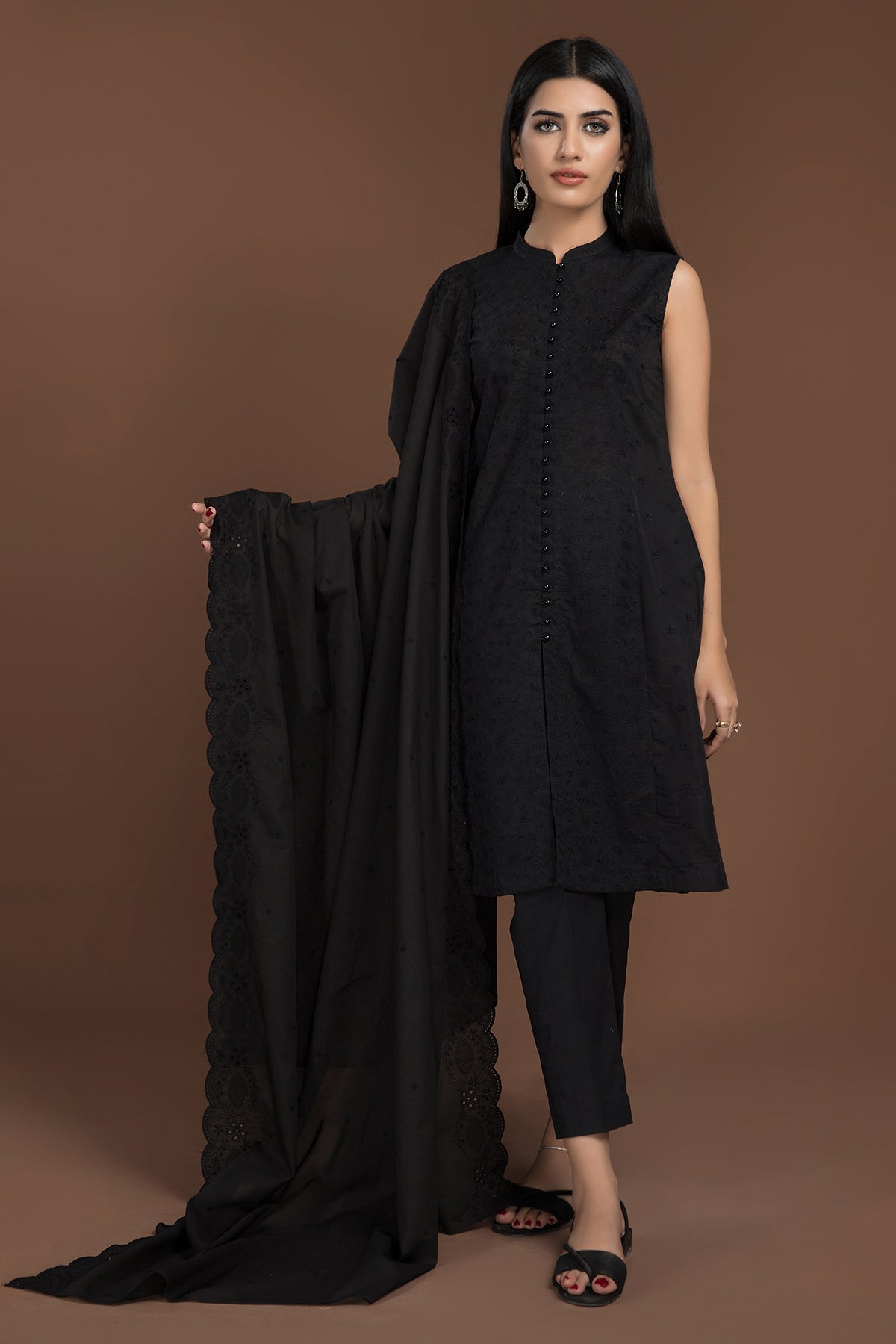 Dyed & Embroidered Dupatta
