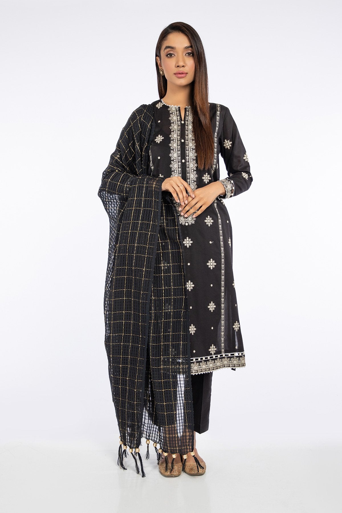 Resham Check (Dupatta)