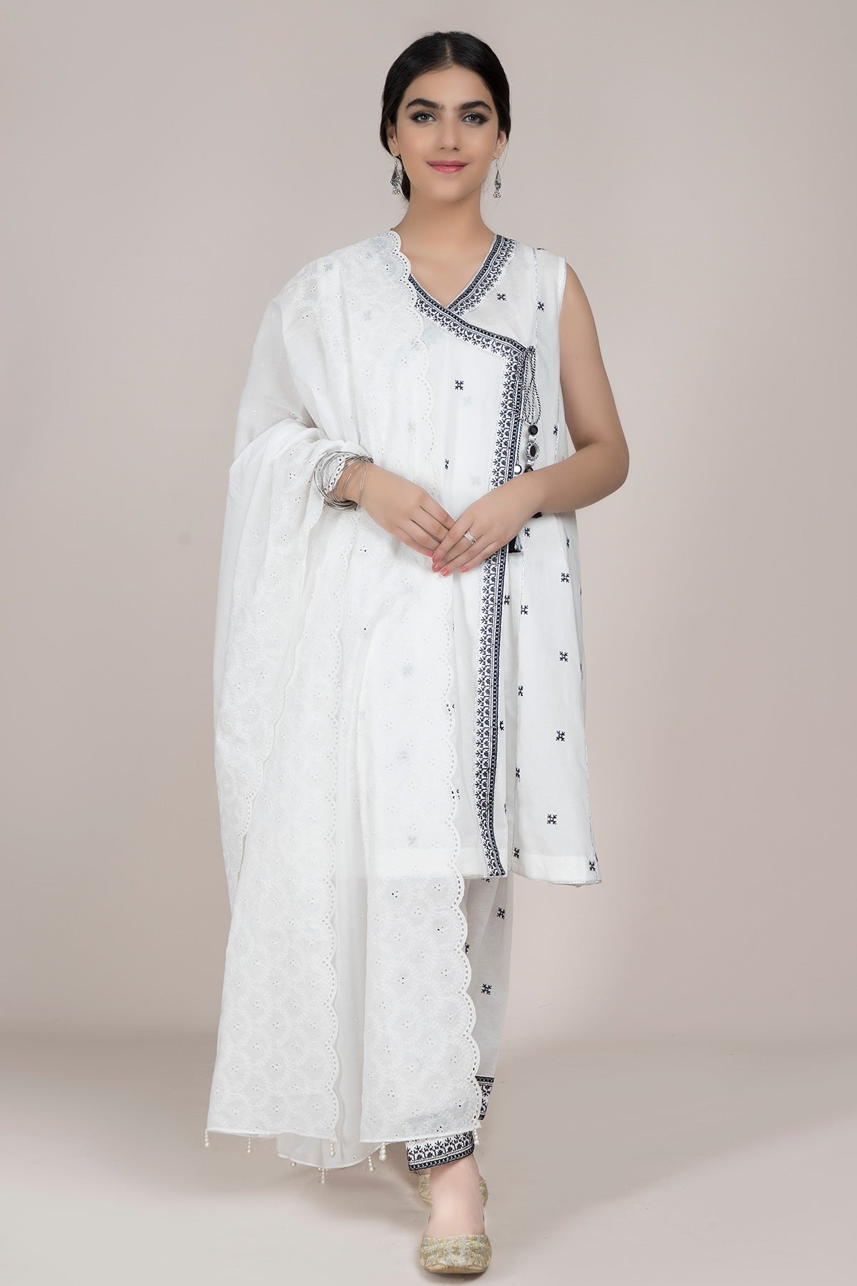 Dyed & Embroidered Dupatta