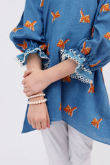 1 Piece Slub Lawn Sharara Pants