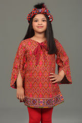 A Line Bow Top With Tulip Sleeves