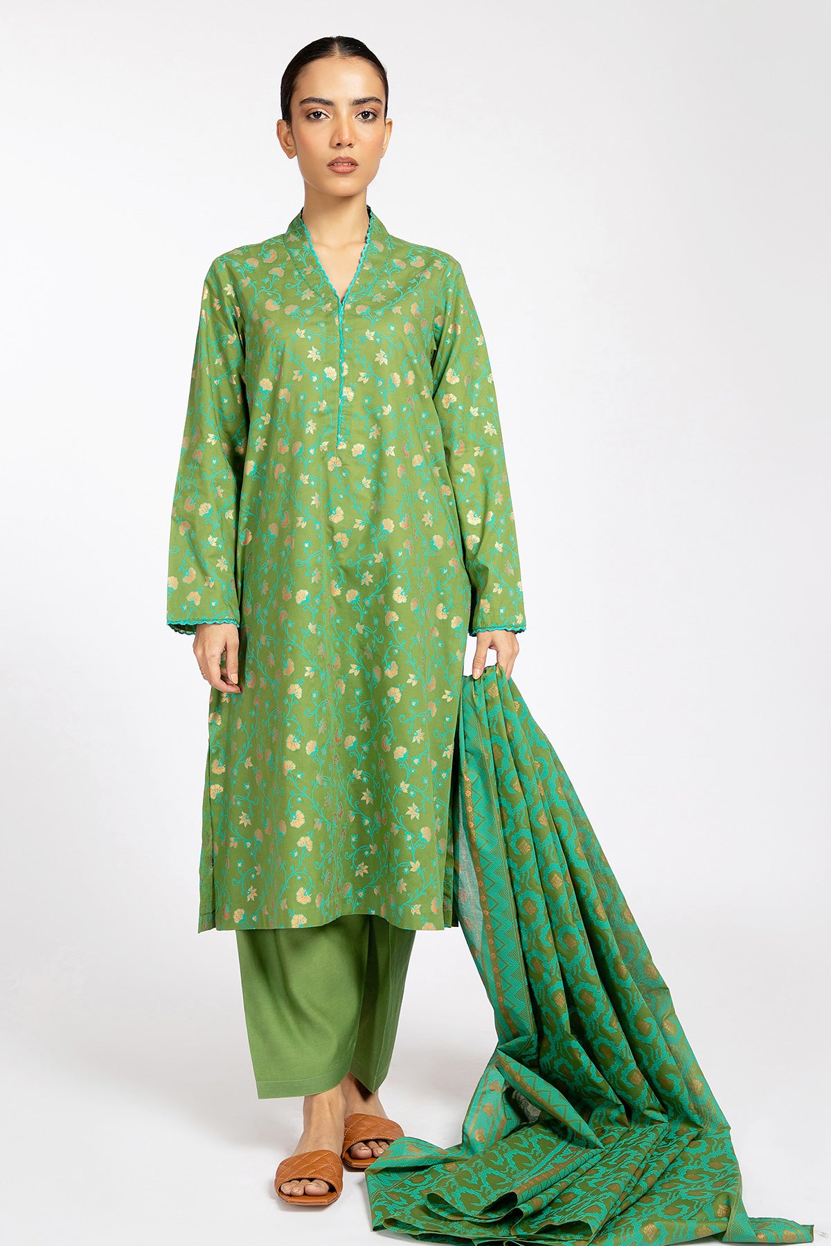 3 Piece Cotton Lawn Suit Kayseria Pakistan