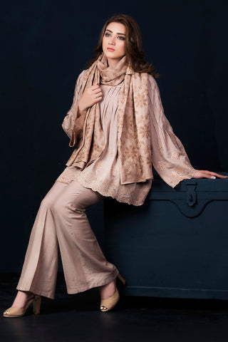 Embroidered Shirt & Dyed Trouser