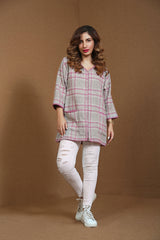 Plaid tweed top