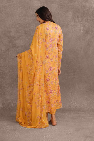 3 Pcs Printed and Embroidered Suit