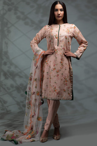 printed and embroidered suit