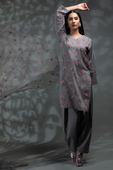 Dyed and embroidered suit